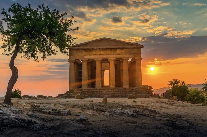 Tempio di Segesta al tramonto
